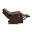 Carson 1 Seater Electric Recliner, Brown Air Leather