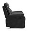 Carson 1 Seater Manual Recliner, Black Air Leather