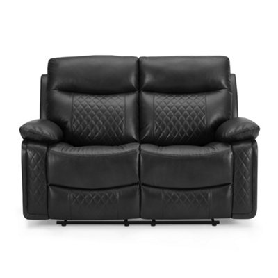 Carson 2 Seater Manual Recliner, Black Air Leather