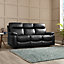 Carson 3 Seater Electric Recliner, Black Air Leather