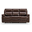 Carson 3 Seater Electric Recliner, Brown Air Leather
