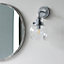 Carston Chrome Effect & Clear Glass Shade 1 Light Bathroom Wall Light