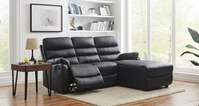 3 seater lounge with on sale chaise and recliner