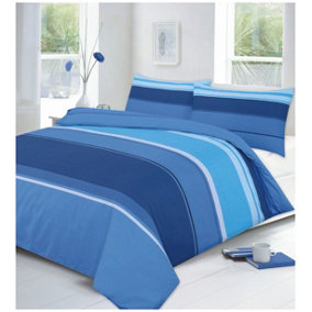 Carter Stripes 4 Pcs Bedding Set Duvet Cover With Valance Sheet & Pillowcase