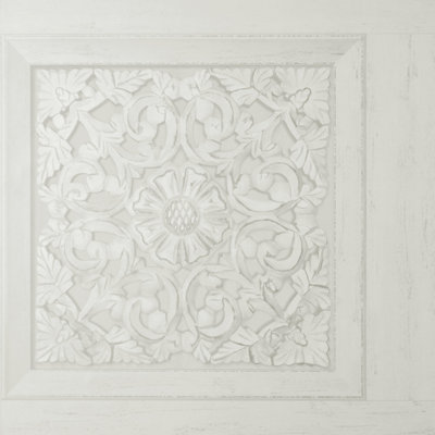 Carved Panel effect Stone Wallpaper