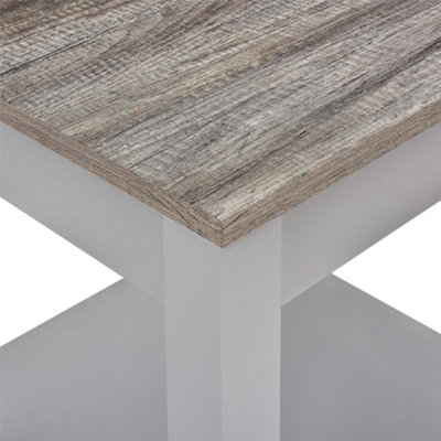 Carver coffee table with 1 shelf in grey
