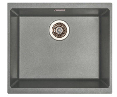 Carysil EN500-GR 1 Bowl Granite Undermount/Inset Sink Graphite Grey