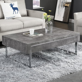 Casa Coffee Table Wooden Coffee Table for Living Room Centre Table Tea Table for Living Room Furniture Concrete Effect