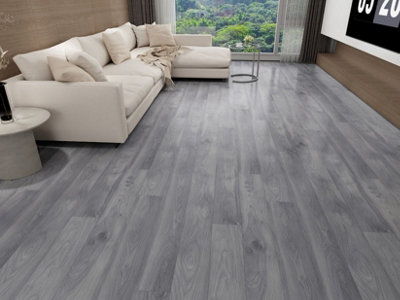 Casa Floors SPC Click Vinyl Floor Shadow Grey - 1.33m²/Pack - 8.7mm Thickness