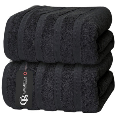 Softolle Luxury Bath Sheets Set Of 2 - 35"x70" 600 GSM 100% Cotton, Super Soft & Absorbent