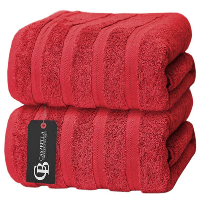 Casabella Bath Sheets 90x180 cm 2 Pc Premium Quality 100% Combed Cotton ...