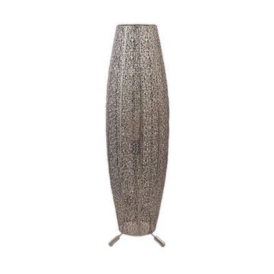 Silver moroccan floor lamp best sale