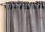 Casablanca Grey Contemporary Metallic Linen-Look Voile Panel with Shimmering Yarn - Pair 138x122cm (54x48")