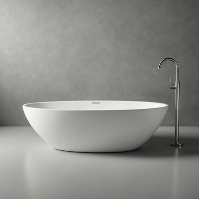 Casares Matt With Gloss Freestanding Stone Bath 1800mm Price Comparisons | Compare The Build