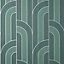 Cascade Arch Wallpaper Emerald / Silver Fine Decor FD42842