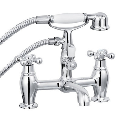 Cascade Penridge Traditional Bath Shower Mixer & Basin Tap Chrome