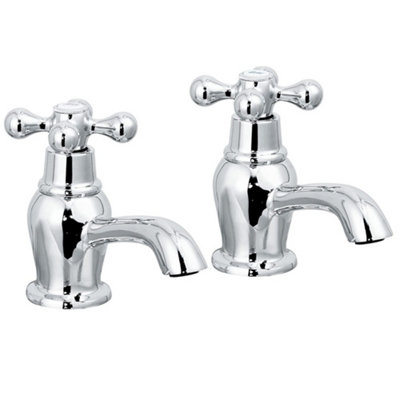 Cascade Penridge Traditional Bath Taps Pillar Chrome Pair 005.34.3 Price Comparisons | Compare The Build