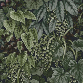 Cascading Gardens Wallpaper Collection Navy Holden 91361