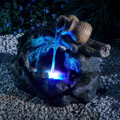 Cascading LED Water Feature (Two Tipping Pots)