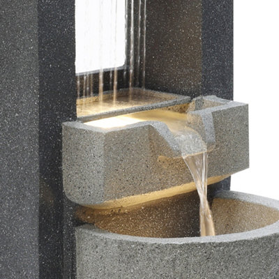 Cascading Outdoor Water Feature Electric Garden Fountain - Cascade Springs