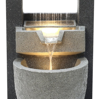 Cascading Outdoor Water Feature Electric Garden Fountain - Cascade Springs