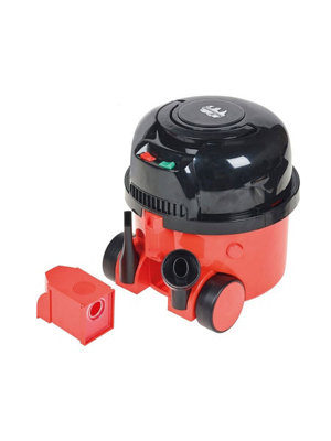 Casdon Henry & Hetty Toys - Henry Vacuum Cleaner - Red Vacuum Cleaning Toy with Real Function & Nozzle Accessories - Kids Cleaning