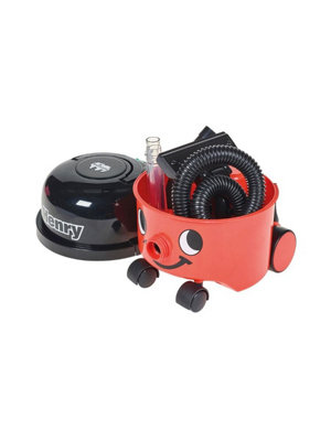 Casdon Henry & Hetty Toys - Henry Vacuum Cleaner - Red Vacuum Cleaning Toy with Real Function & Nozzle Accessories - Kids Cleaning