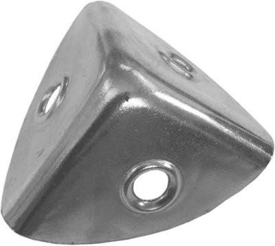 Case Corner Braces, 28mm, Chrome, with 3 Screws, Pack of 4