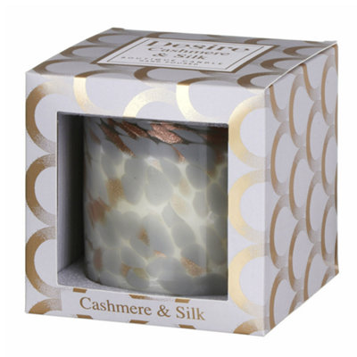 Cashmere & Silk Scented Glass Soy Wax Candle - 7