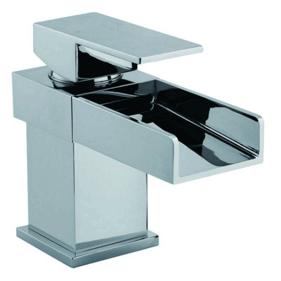 Casio Polished Chrome Deck-mounted Waterfall Basin Mono Mixer Tap