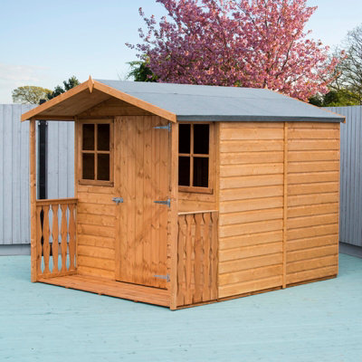 Casita + Verandah Tongue and Groove Garden Shed Workshop Approx 7 x 9 Feet