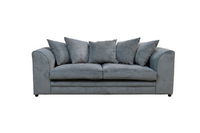 Casper Fabric 3 Seater Sofa Grey