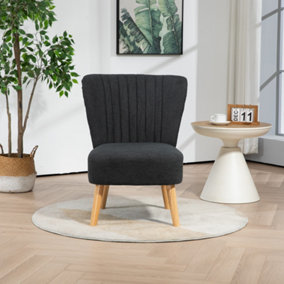 Cassaro Fabric Accent Chair - Black