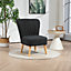 Cassaro Fabric Accent Chair - Black
