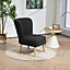 Cassaro Fabric Accent Chair - Black