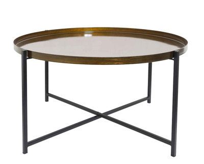 Black tray deals top coffee table