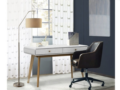 Cassie 2 Drawer Desk in White 500x790x1200 mm