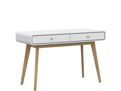 Cassie Desk 2 Drawers White 120x50x79cm