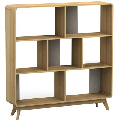 Cassie Display Unit in Oak Look 122x29x126 cm