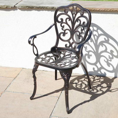 Cast Aluminium Arm Chair - 2 x Chair