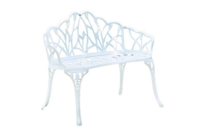 Cast Aluminium Bench Design 8 - White