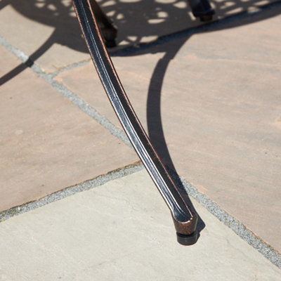 Cast Aluminium Bistro Set Black
