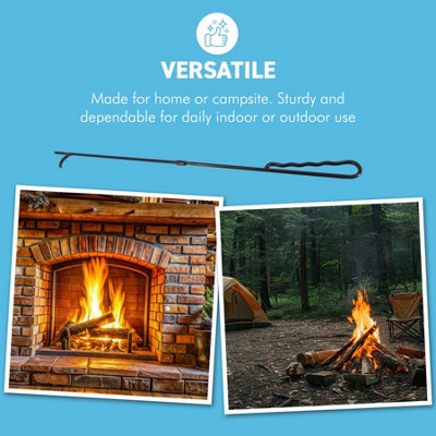 Cast Iron 27.5 inches long Fire Poker Long Firepit tool