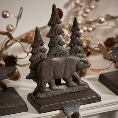 Cast Iron Bear Decorative Fireplace Stocking Holder Christmas Stocking Holder Price Comparisons | Compare The Build