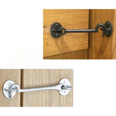Cast Iron Cabin Hook and Eye - Traditional Door and Gate Holdback Latch ...