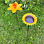 Cast Iron Daffodil & Sunflower Bird Feeder Flower Dish Set