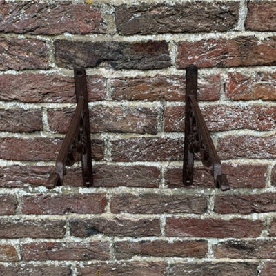 Cast Iron Decorative Hanging Garden Basket Bracket (20cm) - Pack of 4