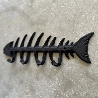 Cast Iron Fish Bone Wall Hook Rack Price Comparisons | Compare The Build