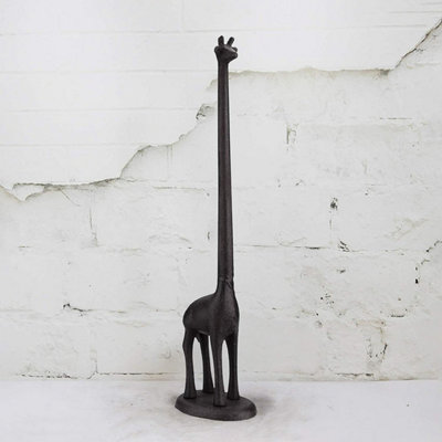 Cast Iron Giraffe Toilet Roll Holder - 4