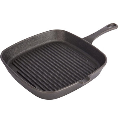 Cast Iron Griddle Pan Non Stick Square Frying Grill Fry Skillet Kitchen Cookware